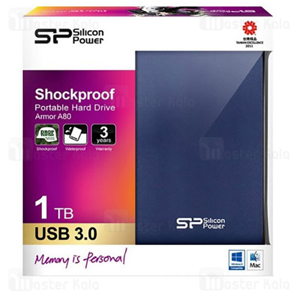 هارد اکسترنال سیلیکون پاور 1 ترابایت Silicon Power Armor A80 IPX7